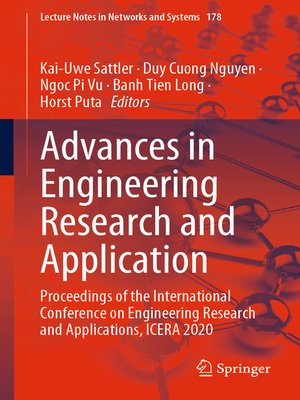 cover image of Advances in Engineering Research and Application
